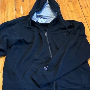 Champion Men's Black Zip-Up Hoodie